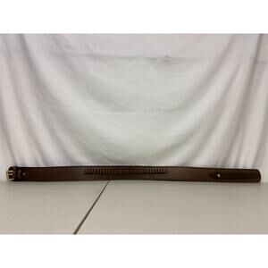 Western Express 45 Caliber Ammo Cartridge Gun Belt Choco Brown Leather Size 42